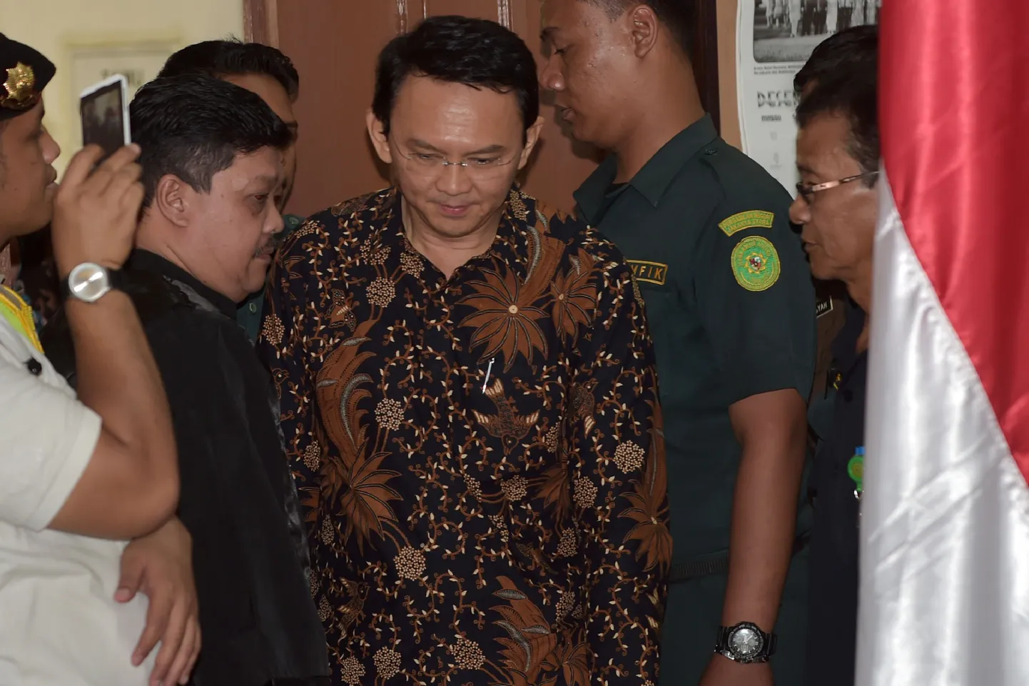 Basuki Tjahaja Purnama täna Jakarta kohtusaalis.