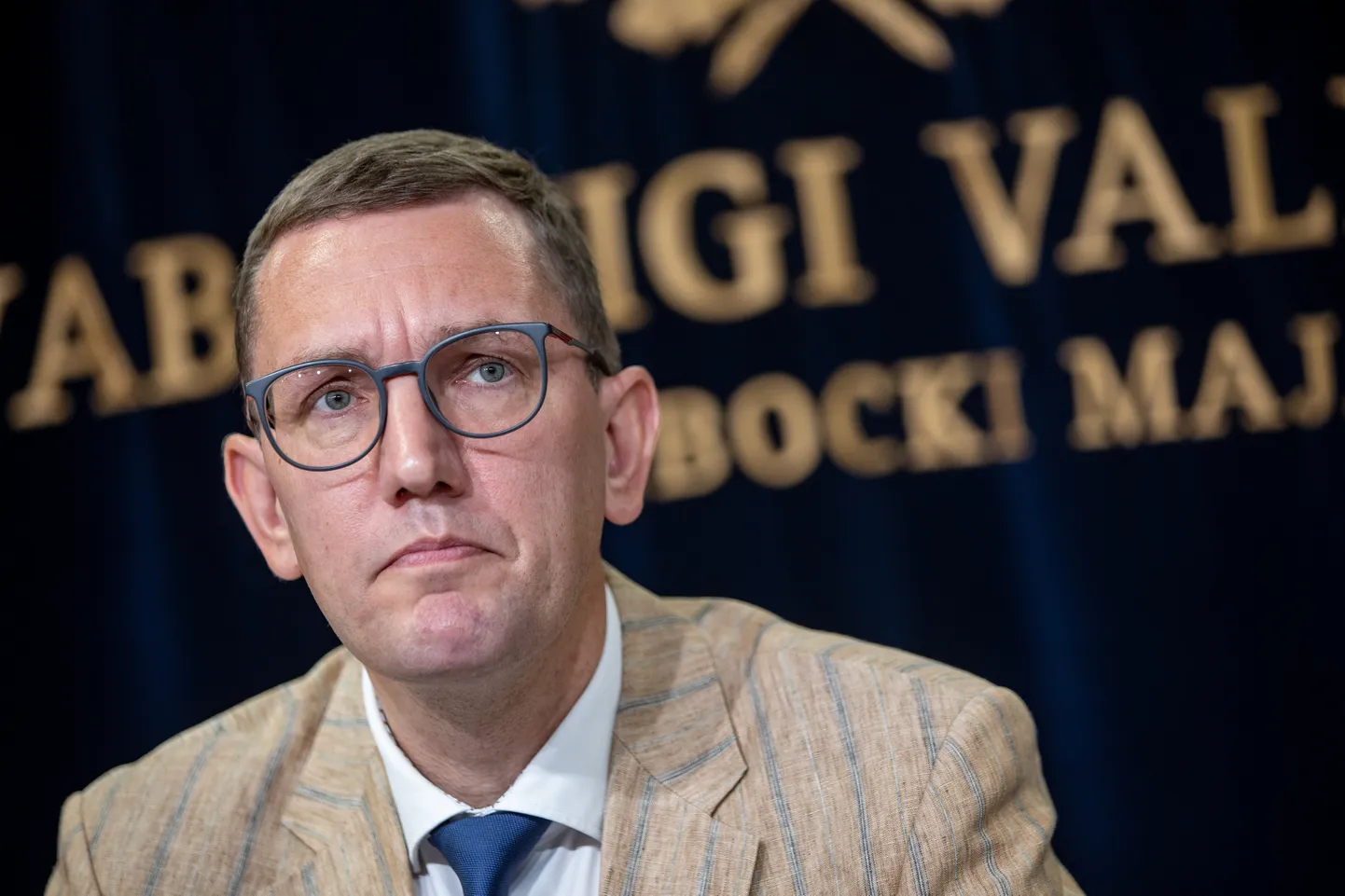 Kaubandus-tööstuskoda saatis teisipäeval peaminister Kristen Michalile üksteist olulist ettepanekut. Fotol peaminister Kristen Michal Vabariigi Valitsuse pressionverentsil Stenbocki majas.