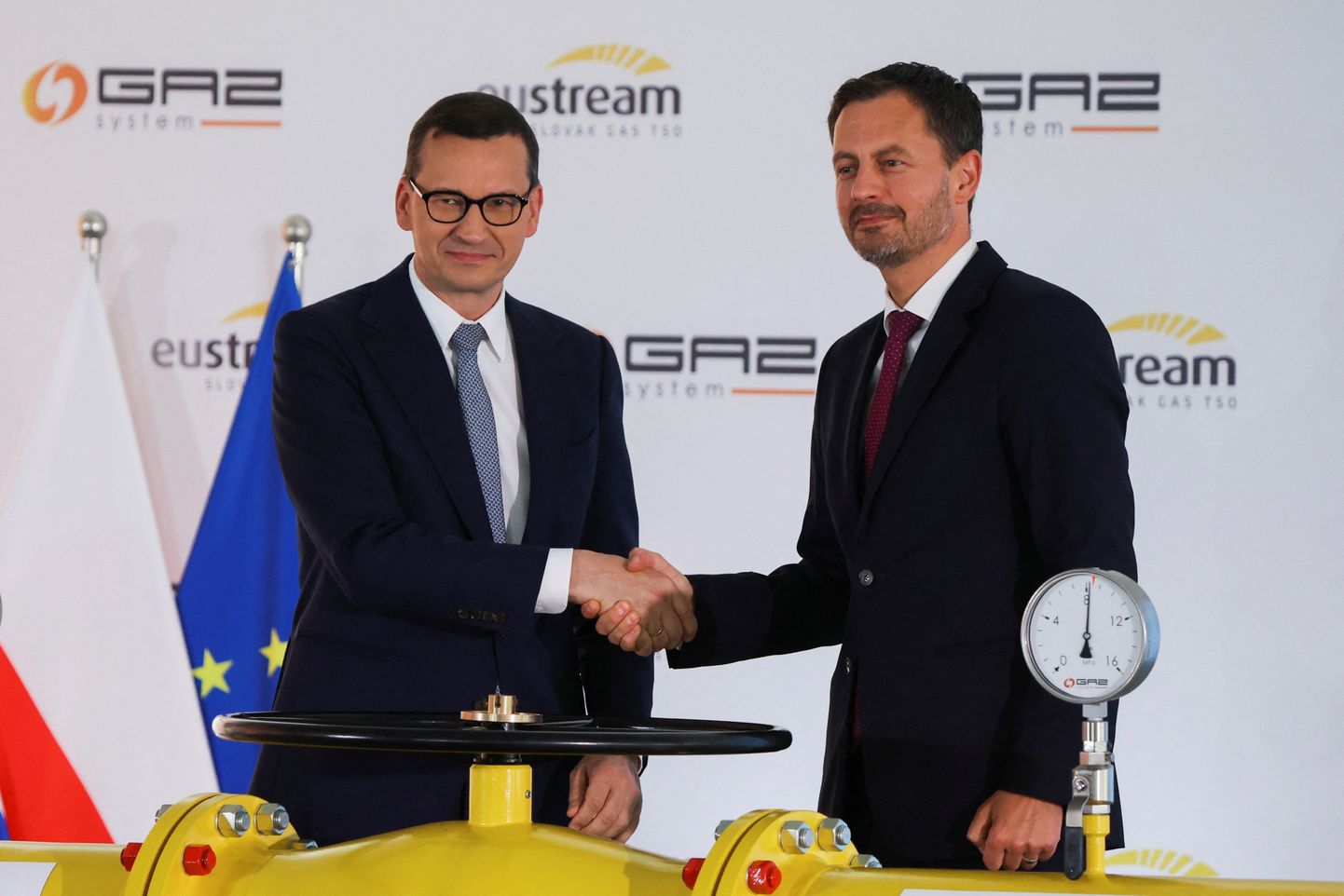 Slovakkia peaminister Eduard Heger ja Poola peaminister Mateusz Morawiecki avamas Kesk-Euroopa naabrite vahelise gaasiühenduse.