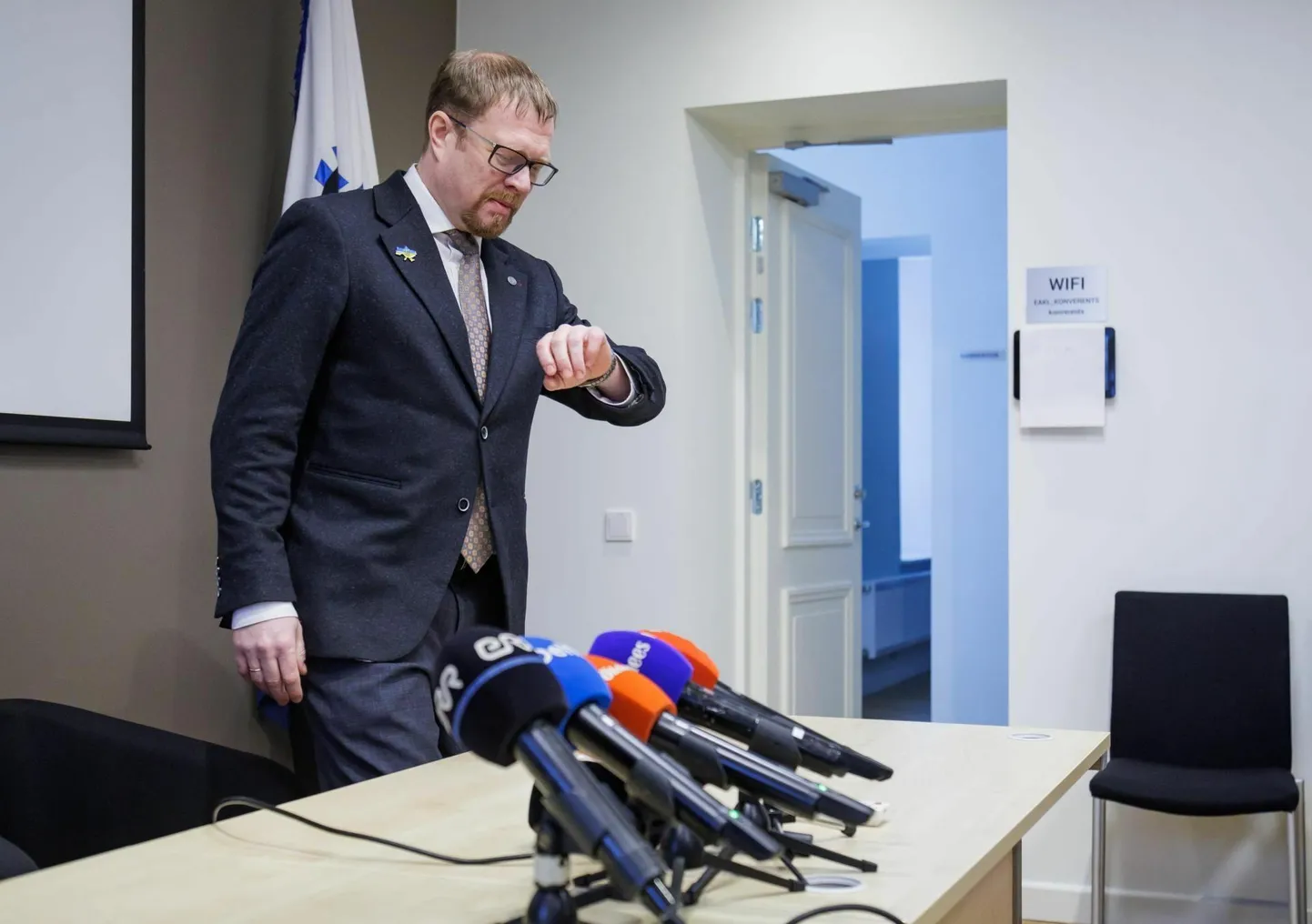 Eesti Haridustöötajate Liidu juht Reemo Voltri.

 