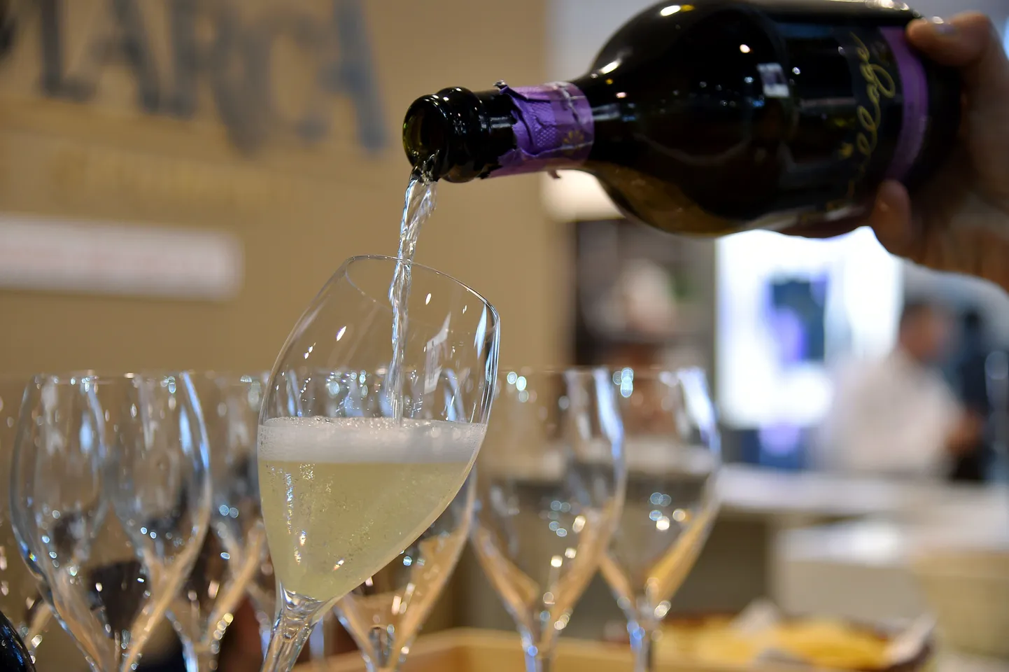 Veinipudel Vinitaly messil Veronas mõne aasta ees.