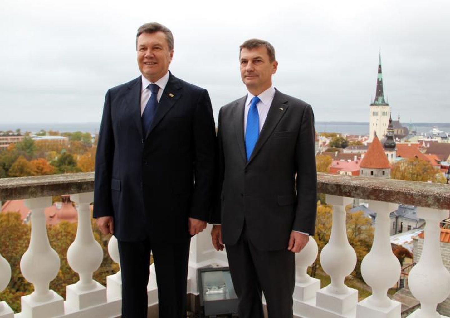 Peaminister Andrus Ansip ja Ukraina president Viktor Janukovõtš