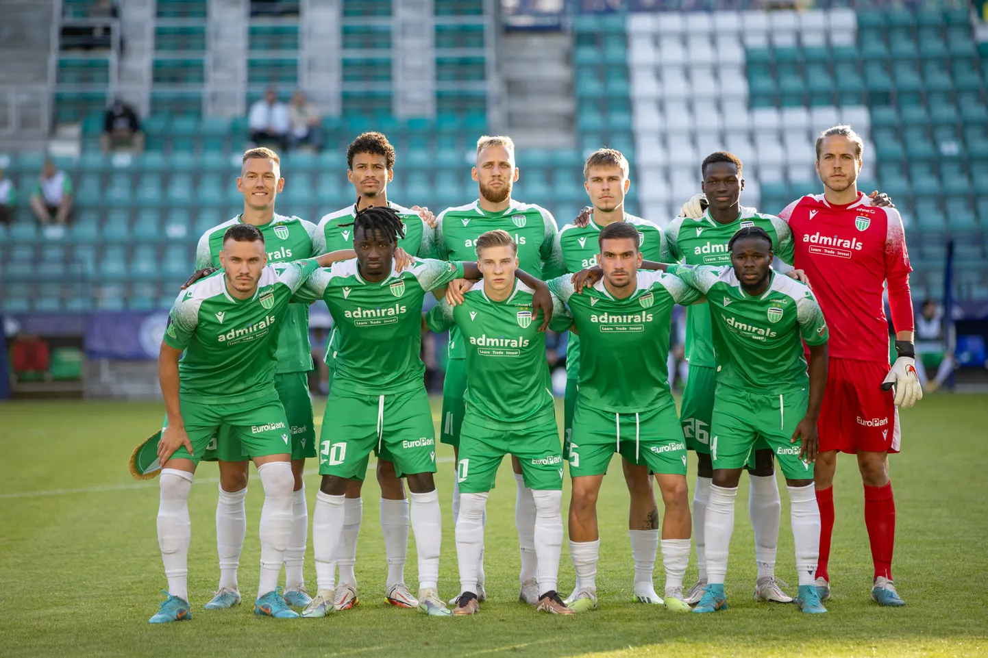 Tallinna FCI Levadia mängijad.