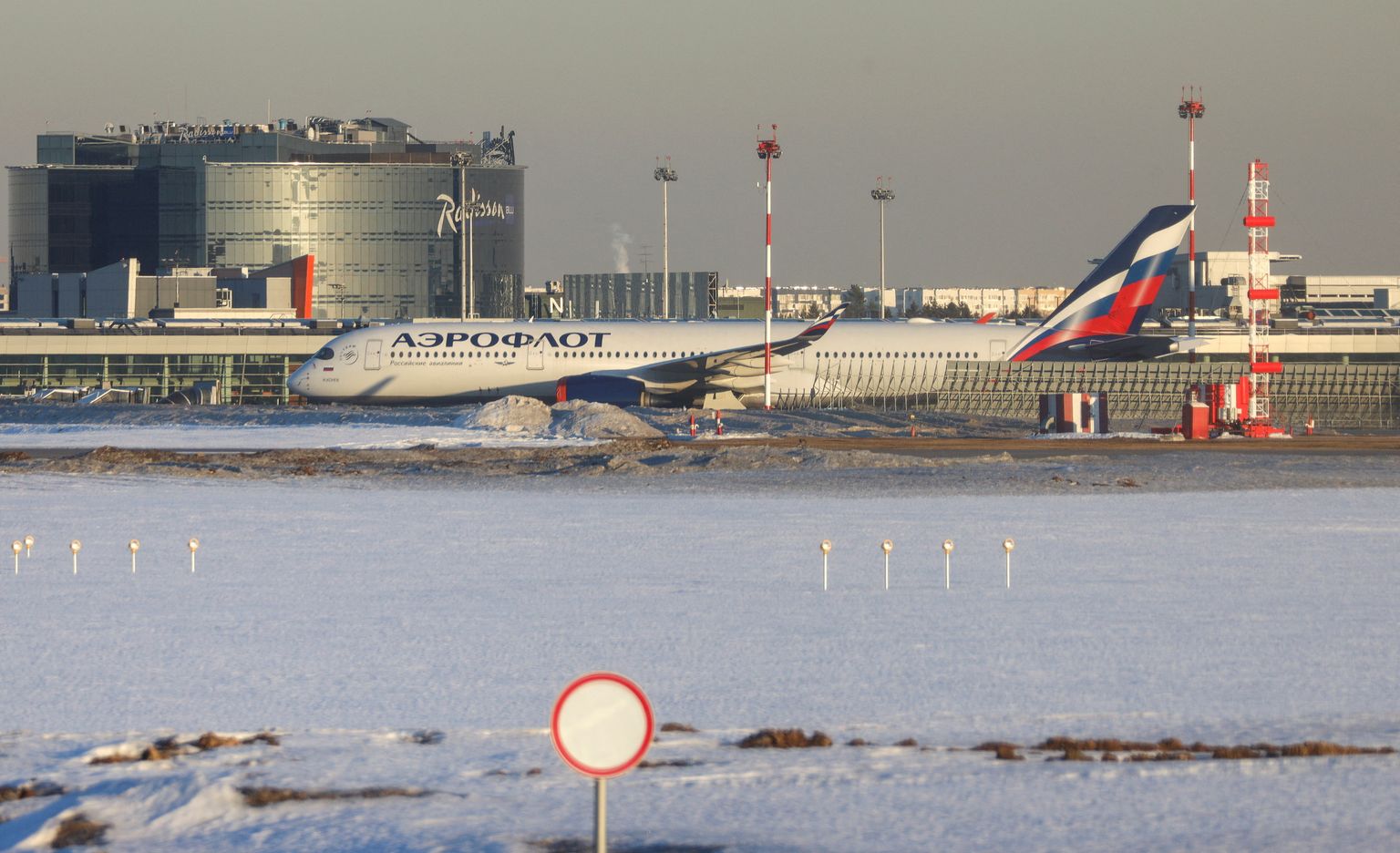 Aerofloti reisilennuk 1.märtsil Šeremetjevo lennuväljal.