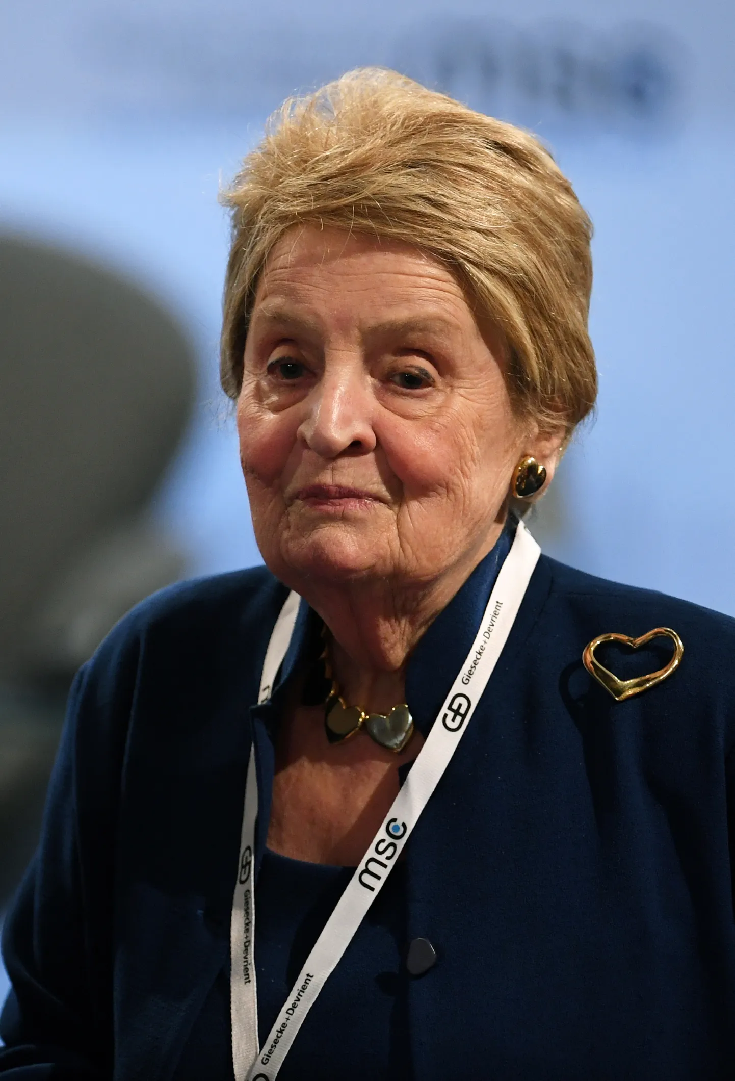 Endine USA välisminister Madeleine Albright 2020. aastal Müncheni julgeolekukonverentsil.
