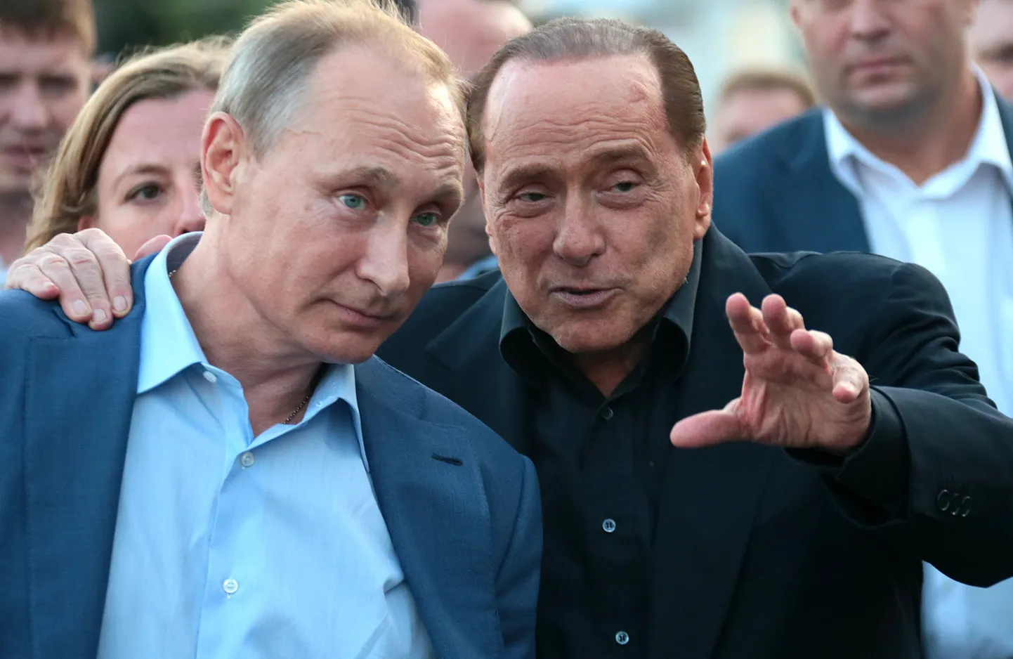 Владимир Путин и Сильвио Берлускони