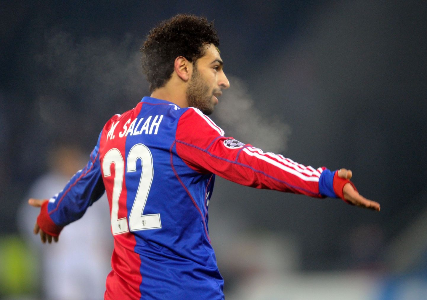 Mohamed Salah väravat tähistamas.