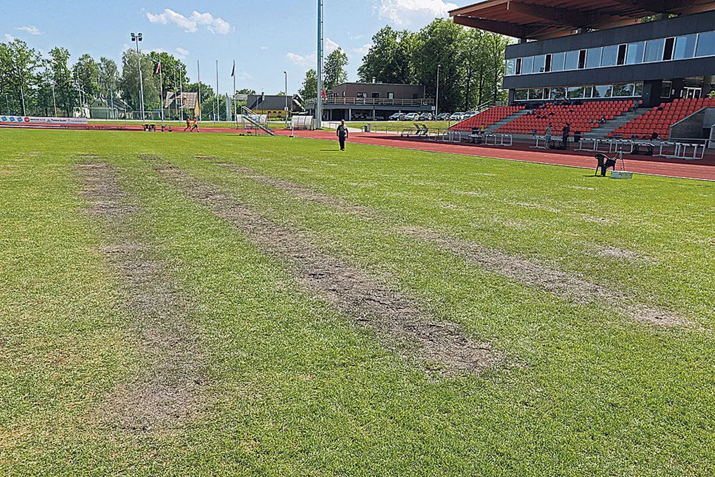 Rohulibledeta kohad Tamme staadioni muru sees olid olid olemas juba ammu enne võimlemispidu.