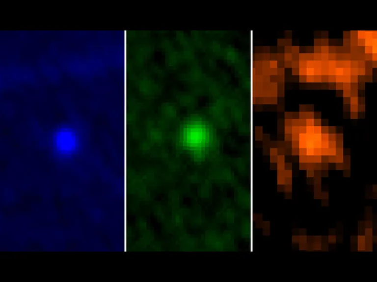 Euroopa Kosmoseagentuuri ESA Herscheli kosmoseobservatooriumi värvifotod asteroid Apophisest.