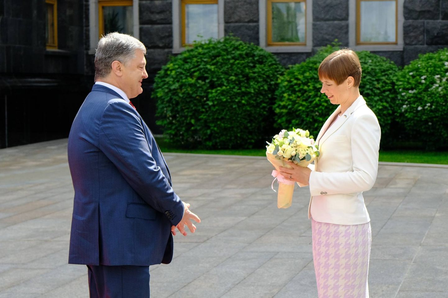 Петр Порошенко и Керсти Кальюлайд в Киеве.