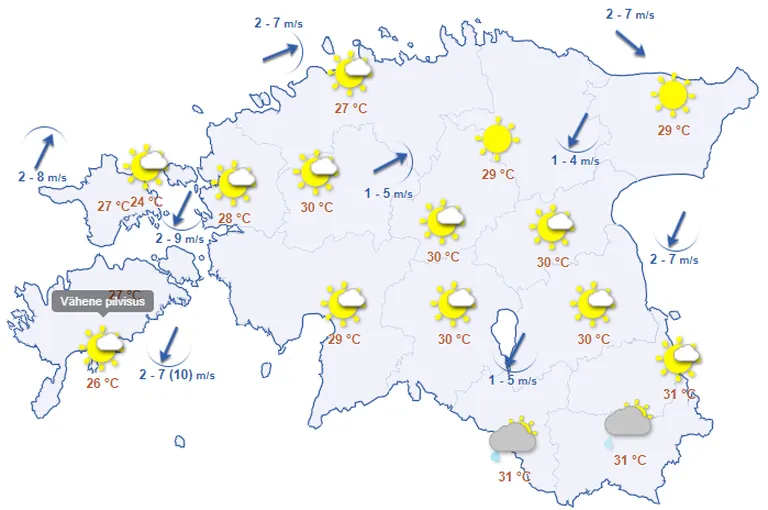 Ilm esmaspäeval