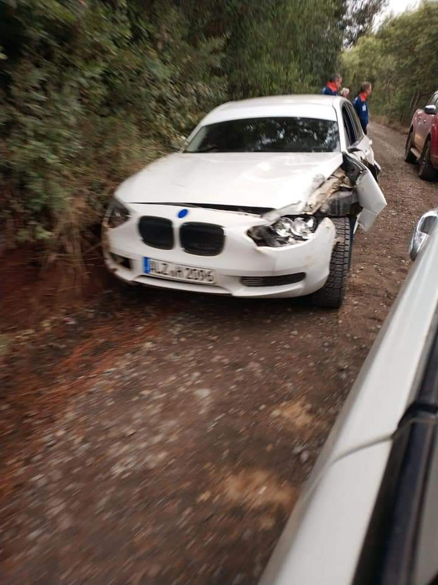Sebastien Loebi BMW pärast avariid.
