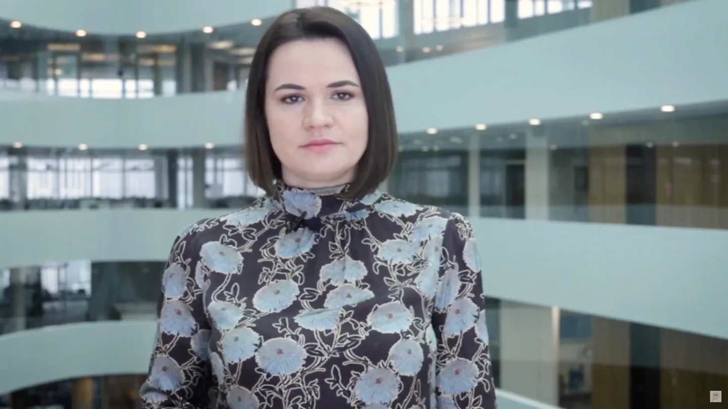 Baltkrievijas opozīcijas līdere Svetlana Tihanovska.
