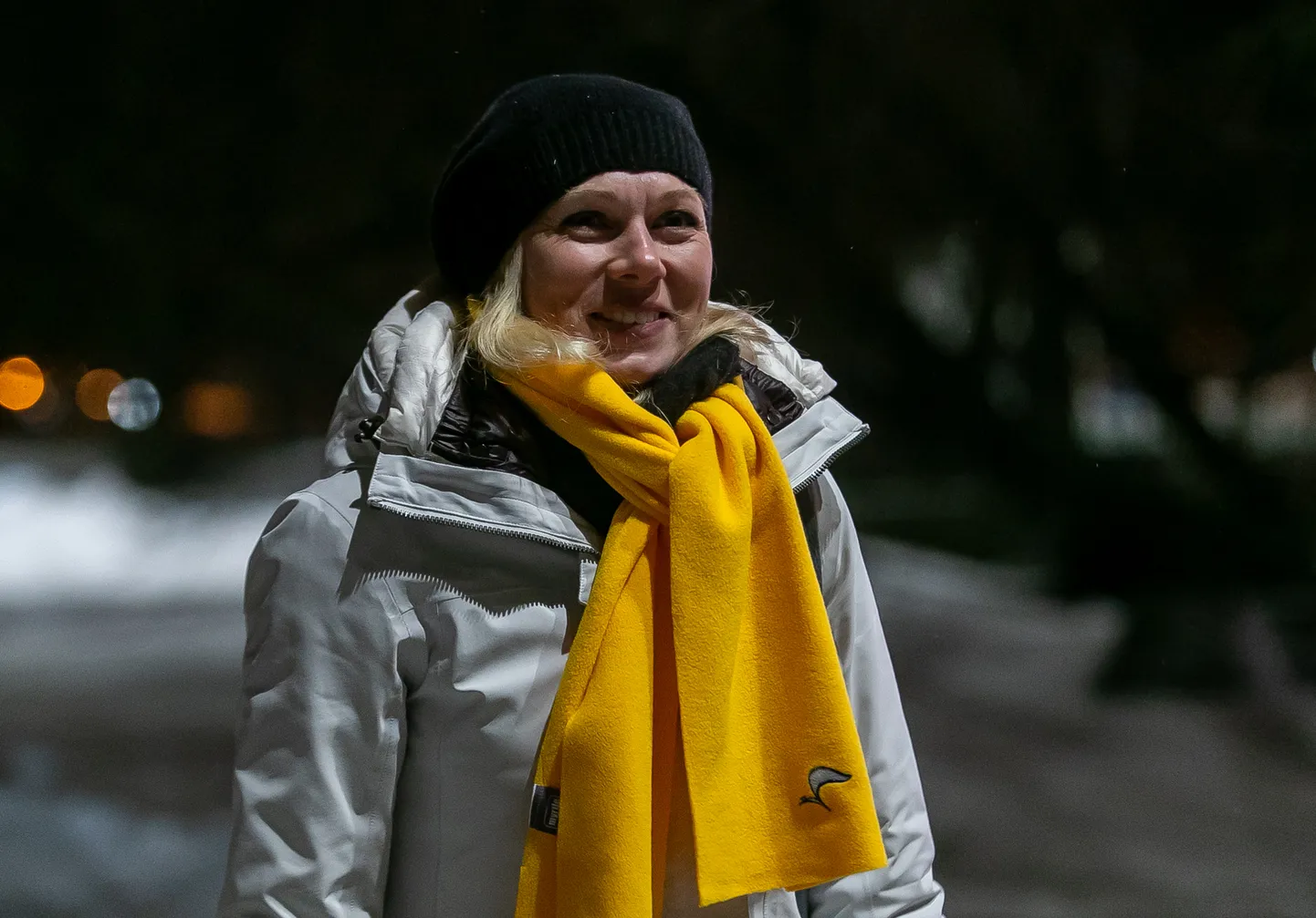 Kristina Šmigun-Vähi Riigikogu valimiste kampaaniat tegemas