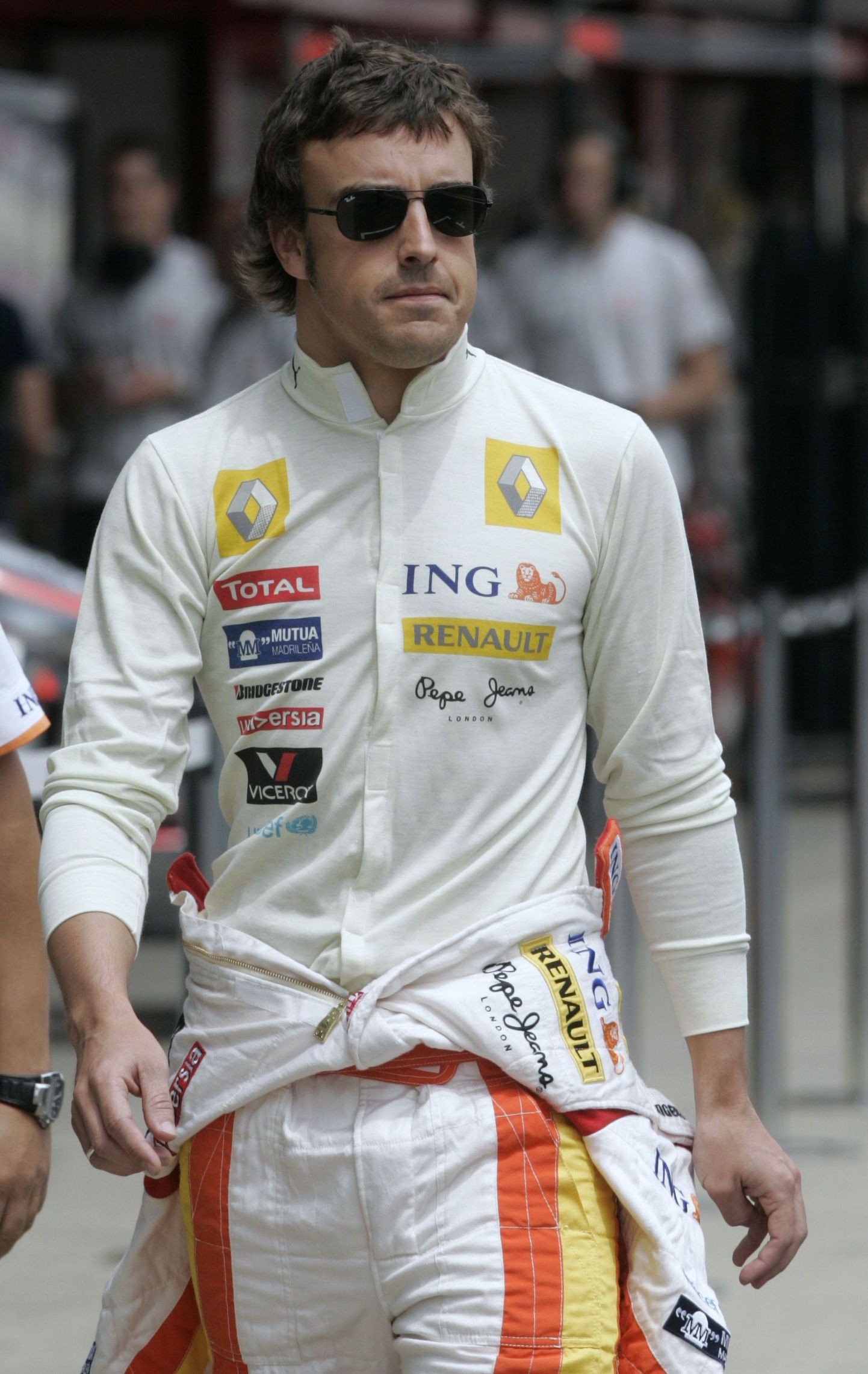Renault vormel-1 piloot Fernando Alonso.