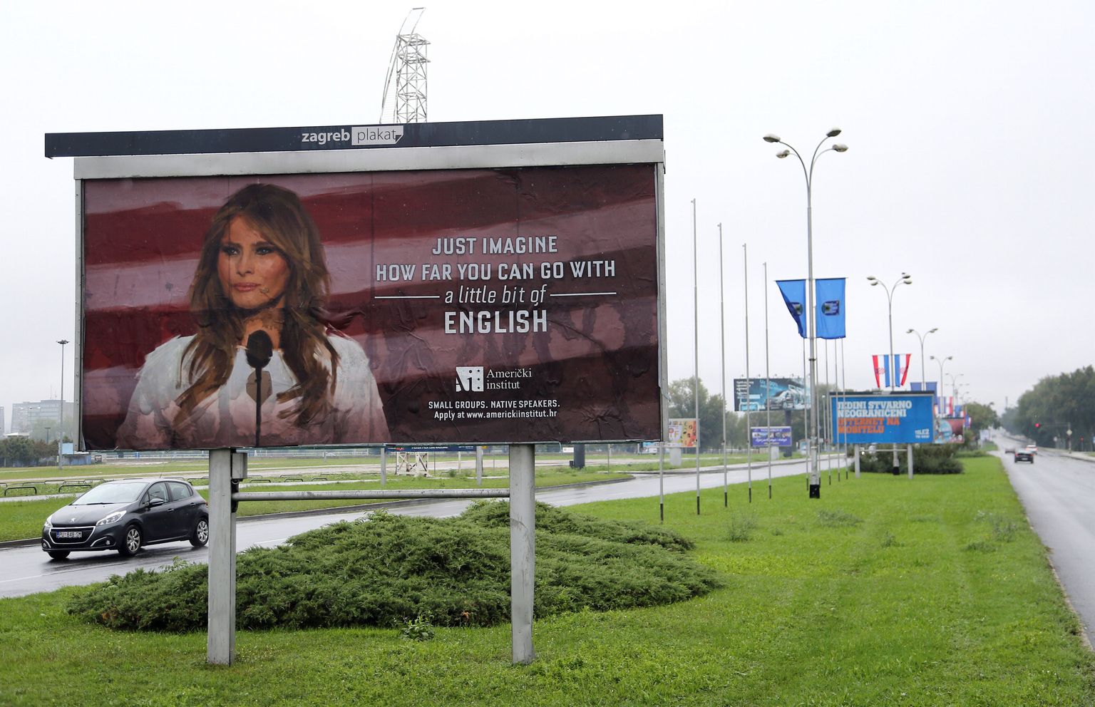 Melania Trumpiga reklaam Horvaatias Zagrebis