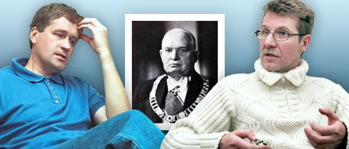 Ajaloolased Magnus Ilmjärv (vasakul) ja Jaak Valge.