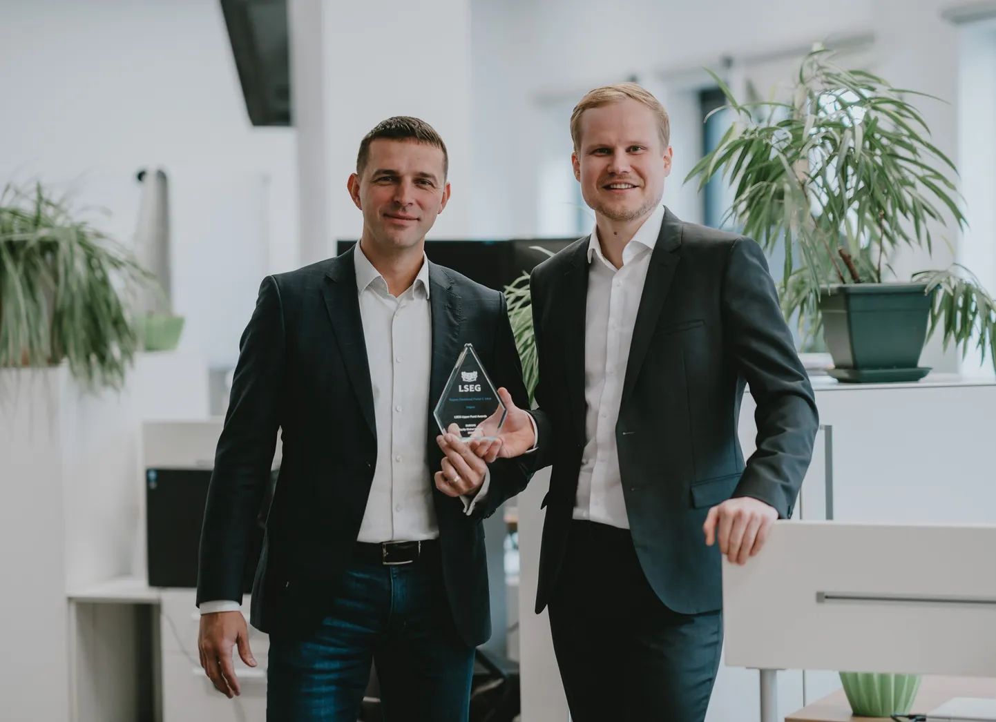 Trigon Asset Managementi partnerid ja fondijuhid. Mehis Raud (vasakul).