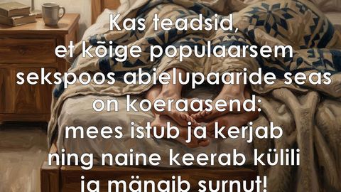 Kõige populaarsem sekspoos abielupaaride seas