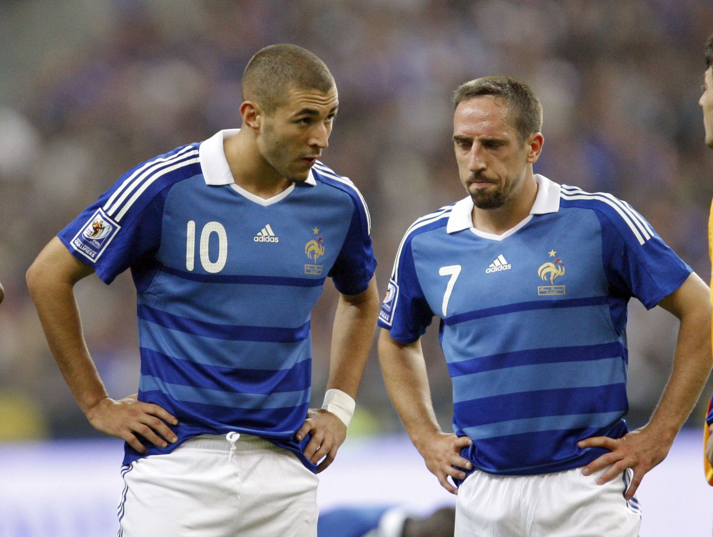 Franck Ribery ja Karim Benzema (vasakul).