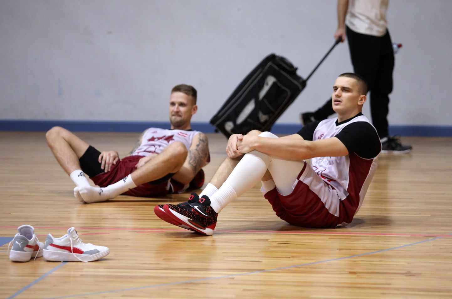 Latvijas vīriešu basketbola izlases atklātais treniņš "Rimi" Olimpiskajā sporta centrā.