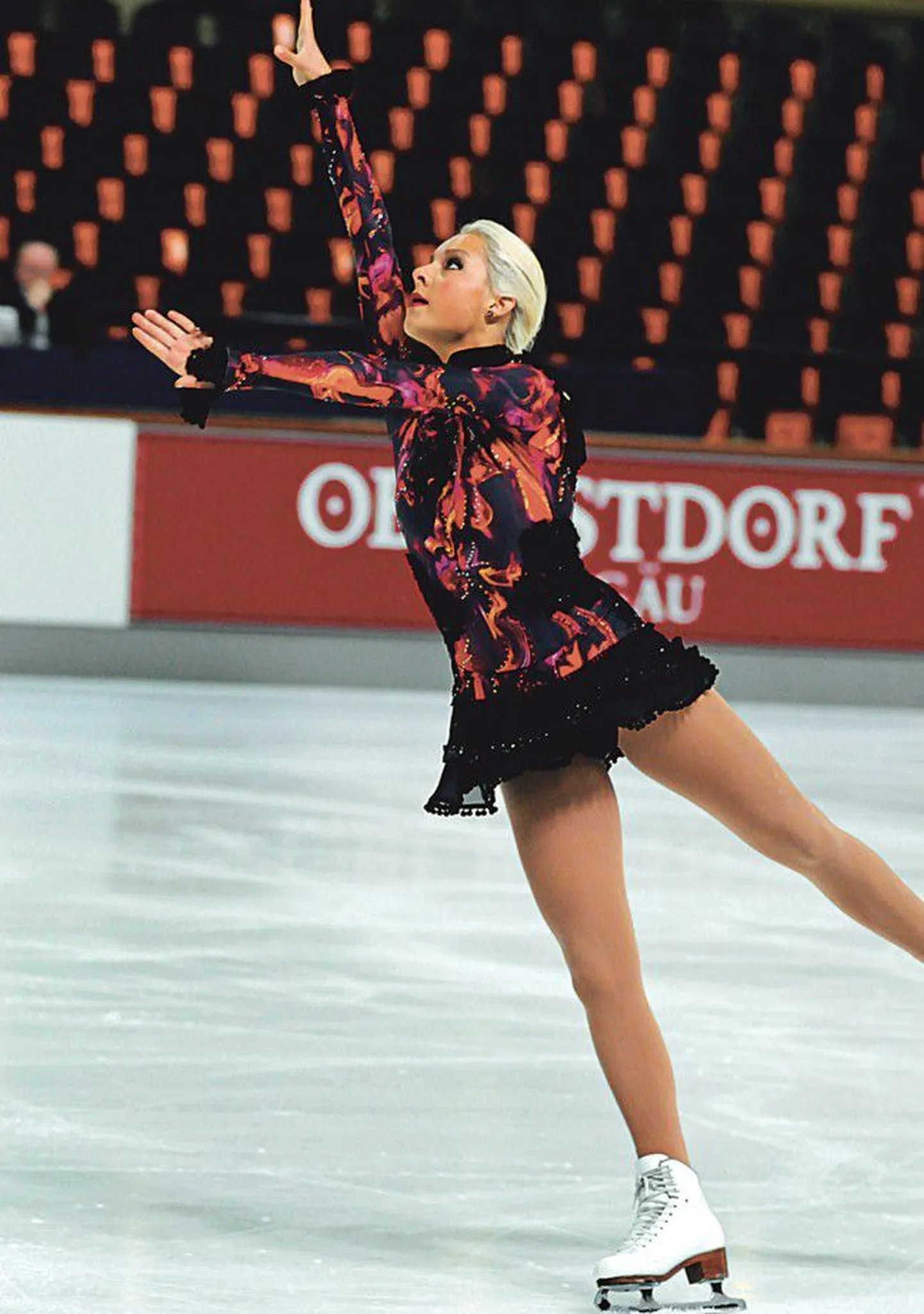 Елена Глебова обкатывала в Оберсдорфе новую программу.