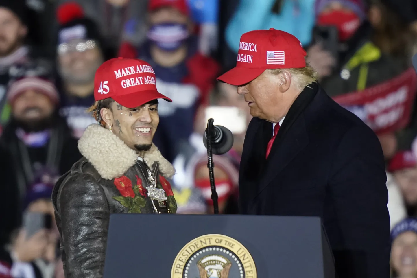 President Donald Trump kutsus kampaaniaüritusele rääkima räppar Lil Pumpi.