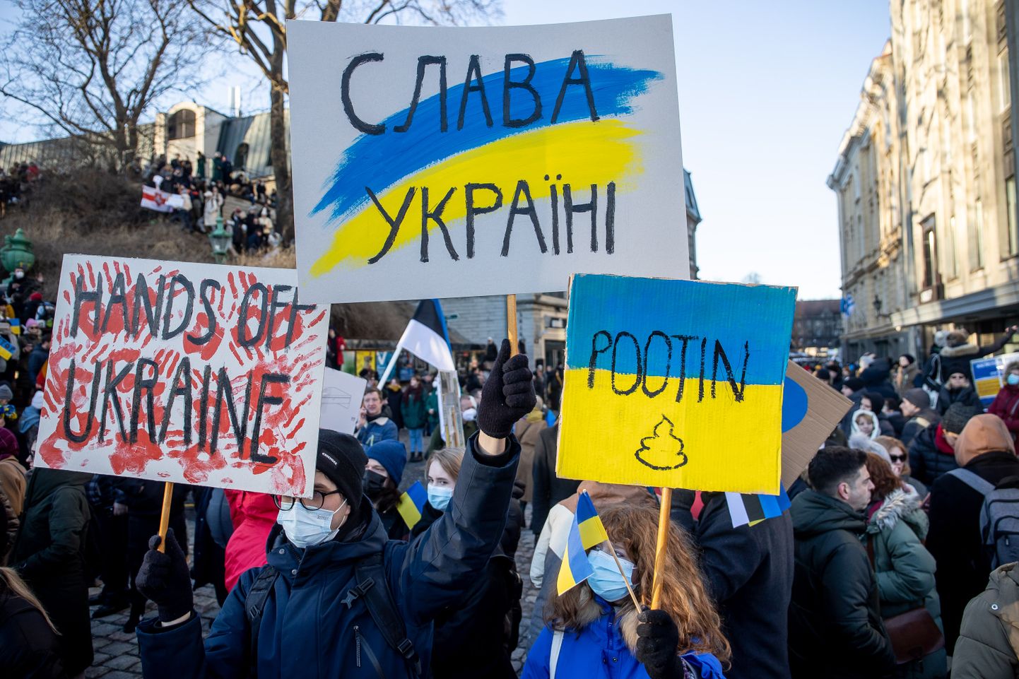 Vabaduse väljakul toimus Ukraina toetuseks meeleavaldus