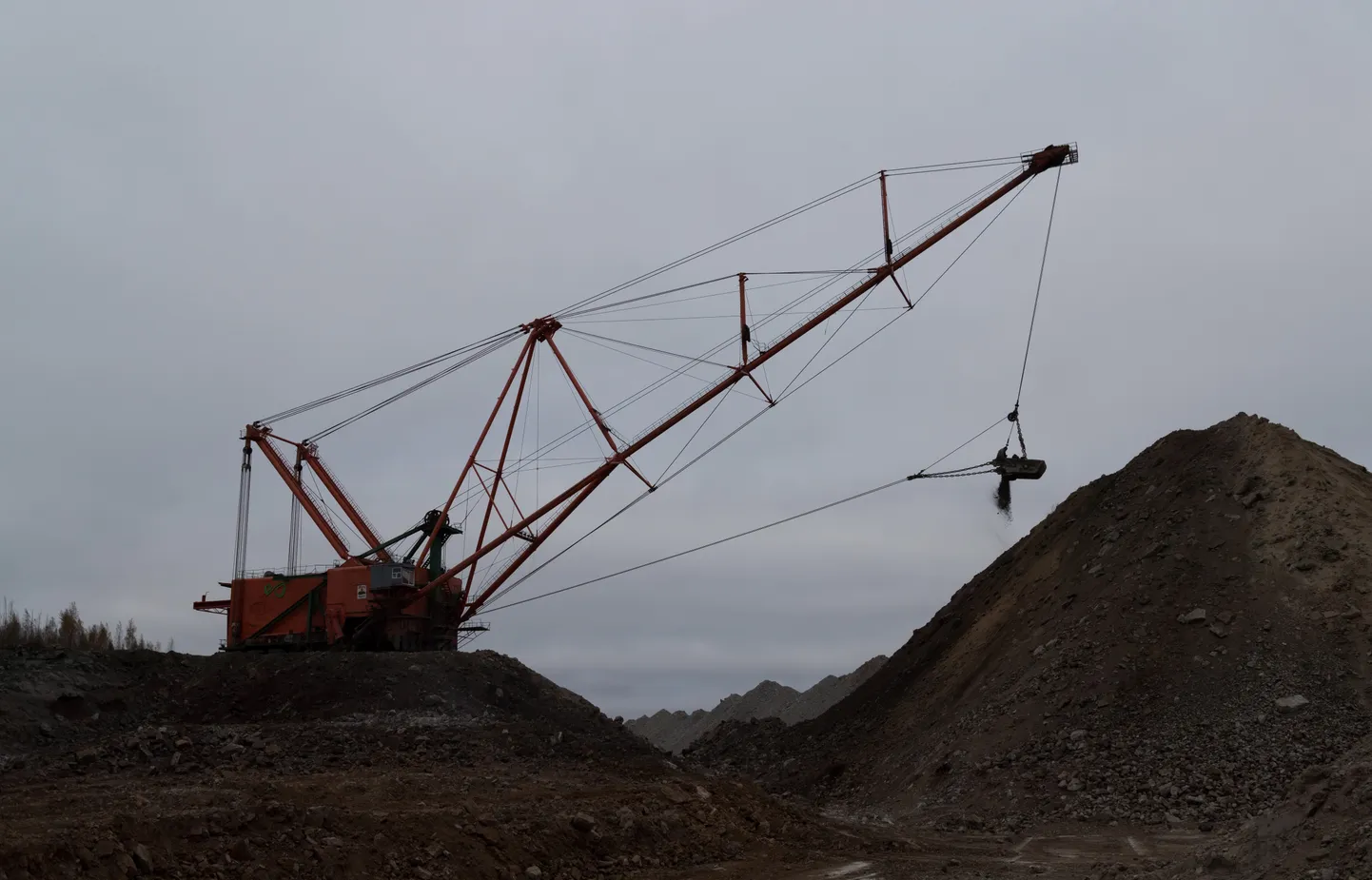 Põlevkivi kaevandamine Eesti Energia Narva karjääris.