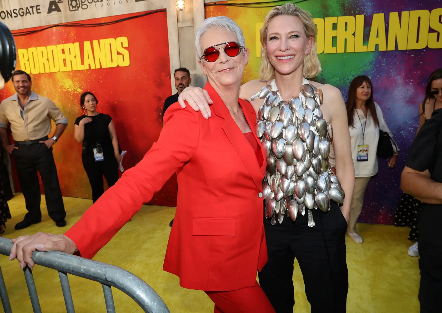 Jamie Lee Curtis ja Cate Blanchett filmi «Borderlands» fänniüritusel.