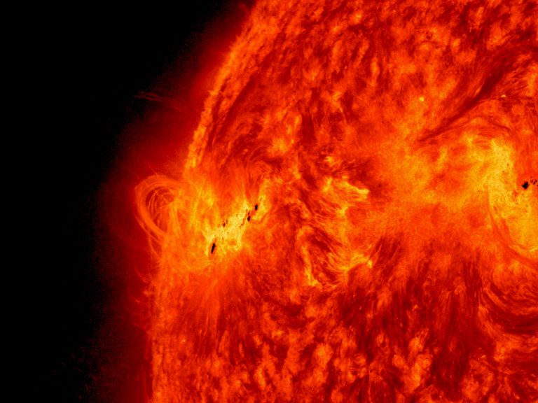 USA kosmoseagentuuri foto päikesepursetest.