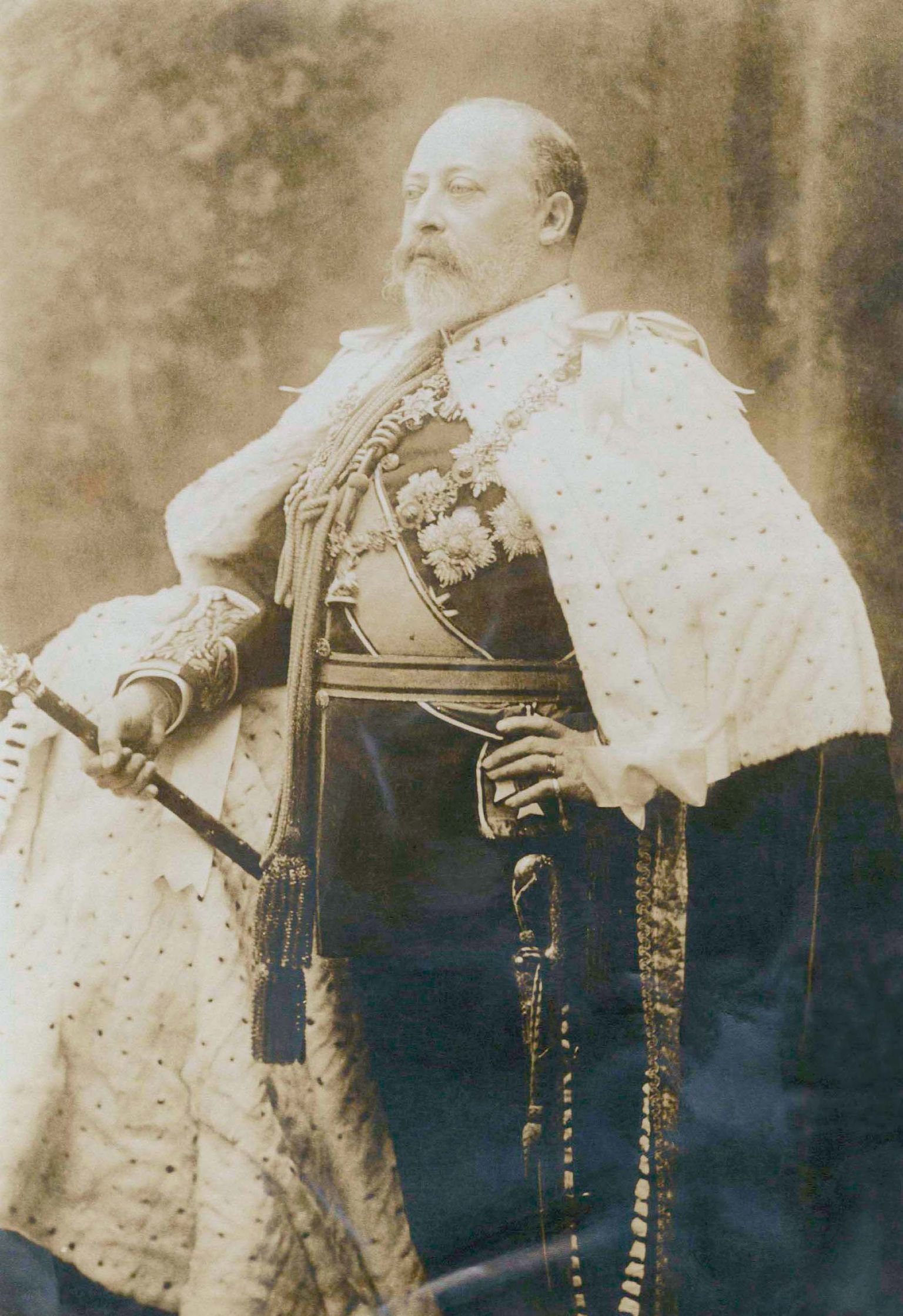 Briti kuningas Edward VII umbes 1901 tehtud fotol. Eluaeg 1841–1910 ja troonil 1901–1910