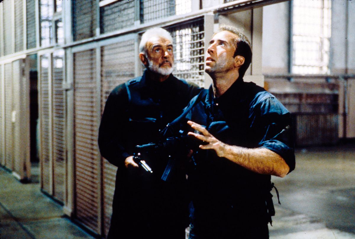 Sean Connery ja Nicolas Cage 1996. aasta filmis «The Rock»