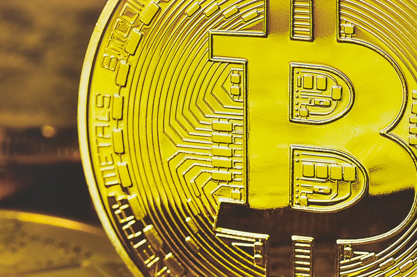 Krüptoraha bitcoini logo.