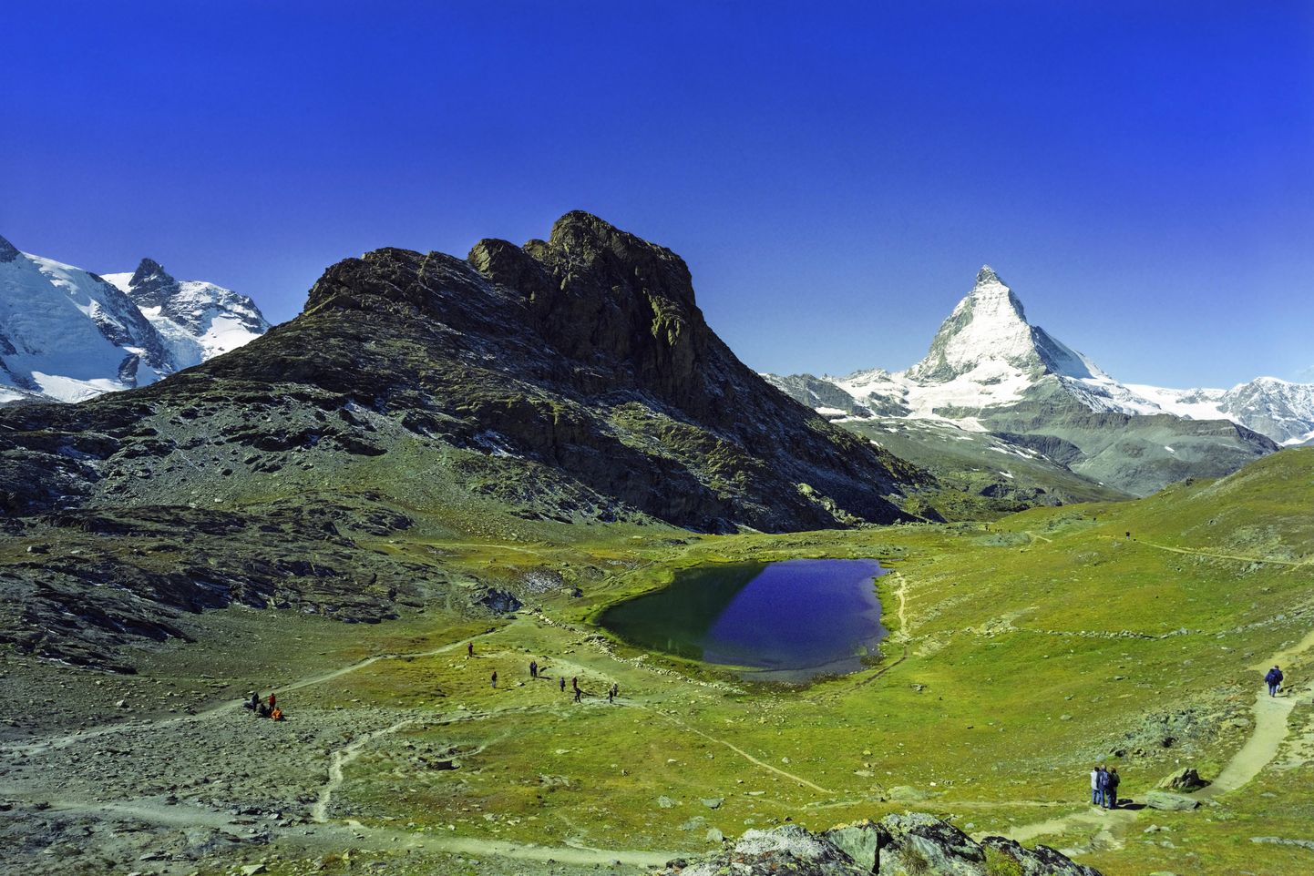 Riffelsee mägijärv Šveitsi Alpides.
