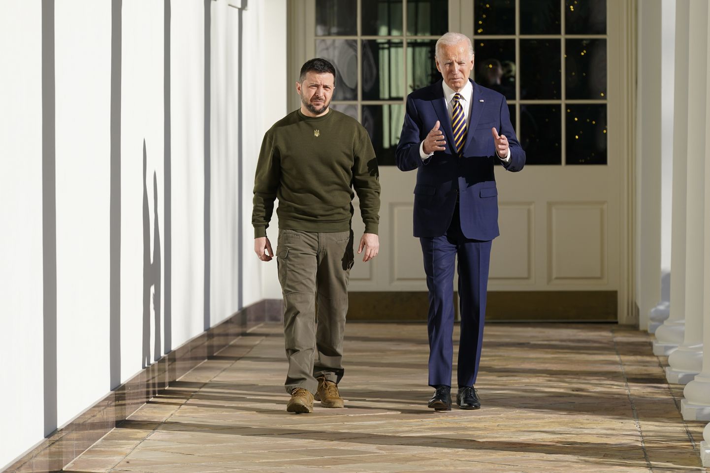Volodõmõr Zelenskõi ja Joe Biden Washingtonis. Dec. 21, 2022 (AP Photo/Patrick Semansky)