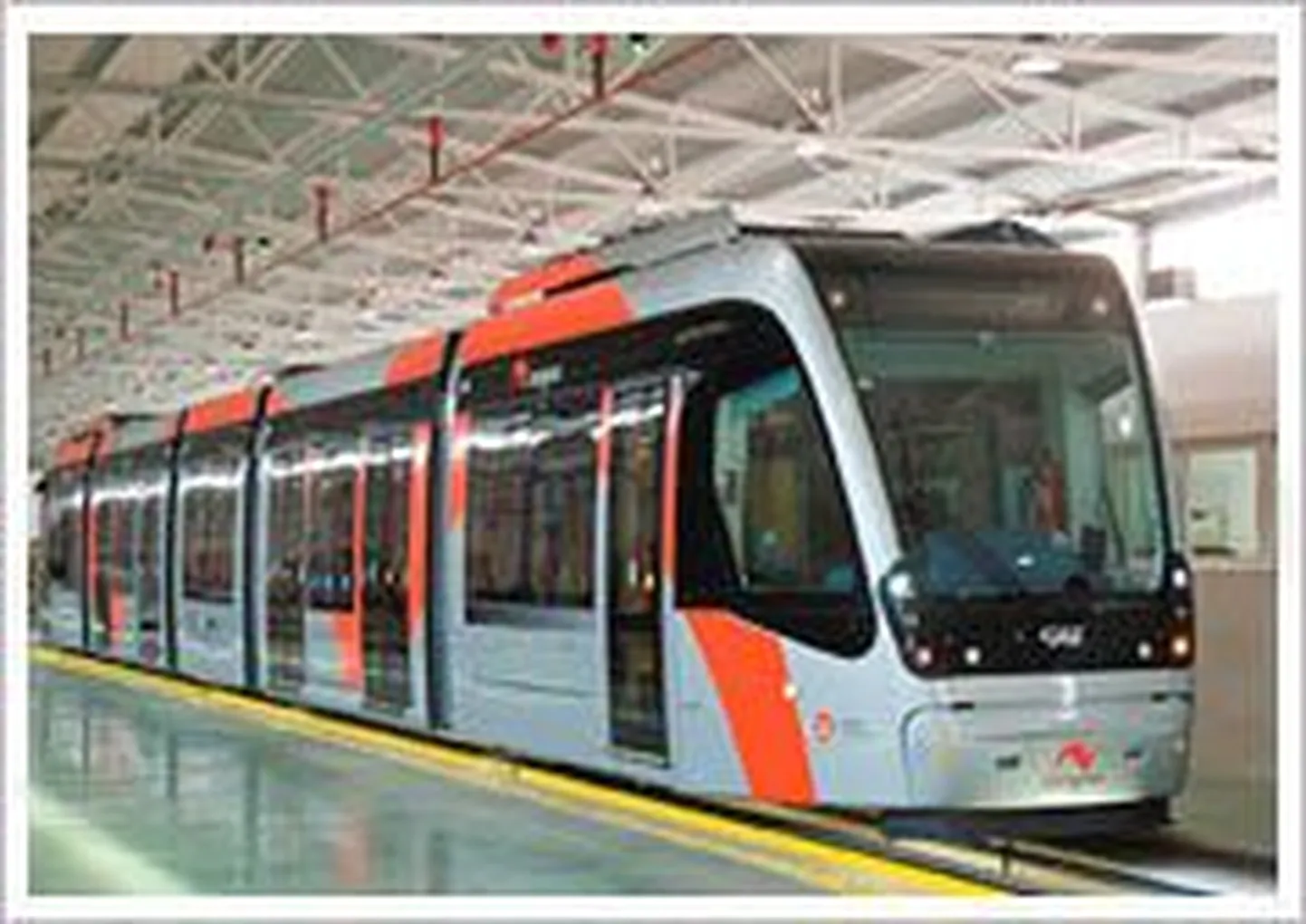 Firma CAF tramm Zaragoza.