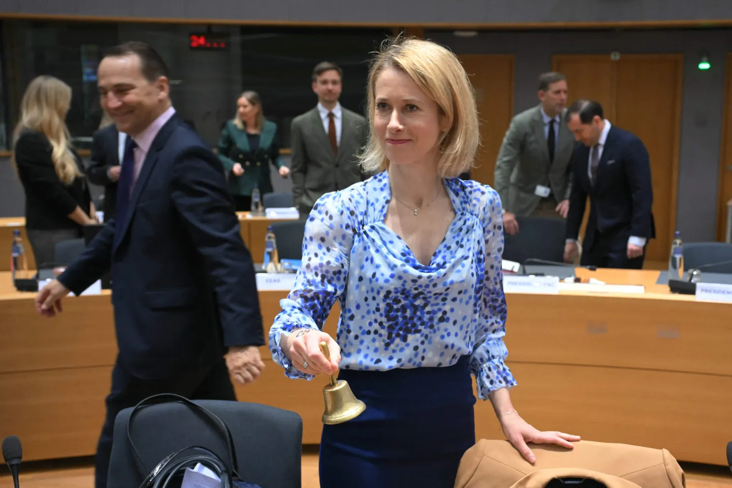 Euroopa Liidu välisasjade ja julgeolekupoliitika kõrge esindaja Kaja Kallas esmaspäeval Brüsselis ühenduse välisministrite kohtumisel.