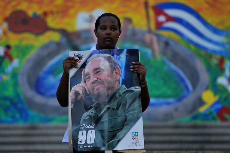 Leinaja Havanna ülikooli juures. Foto: Yamil Lage/AFP/Scanpix