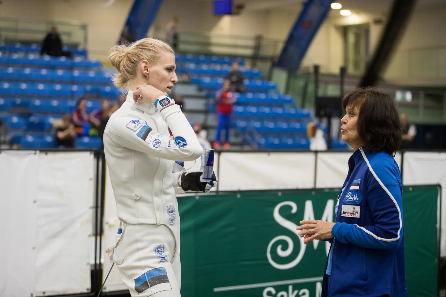 Tallinn, 10.11.2018
Vehklemina. Tallinna Mõõk. Eesti epeenaiskond.
Fotol vasakult Katrina Lehis, Helen Nelis-Naukas

49th Glaive de Tallinn, Womens Epee World Cup. 
tl/Foto Tairo Lutter/EESTI MEEDIA