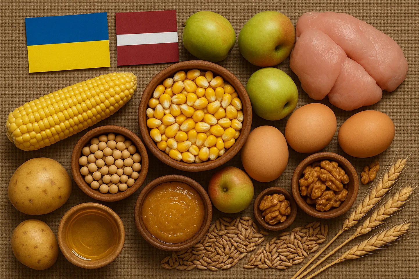 Импорт из Украины в Латвию. Изображение создано при помощи ИИ