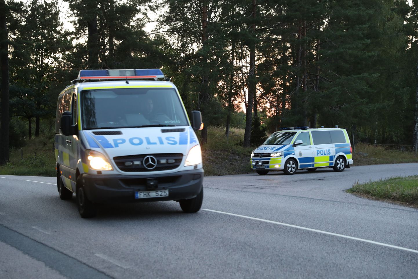 Politseiautod Rootsis Hällby vangla lähistel.