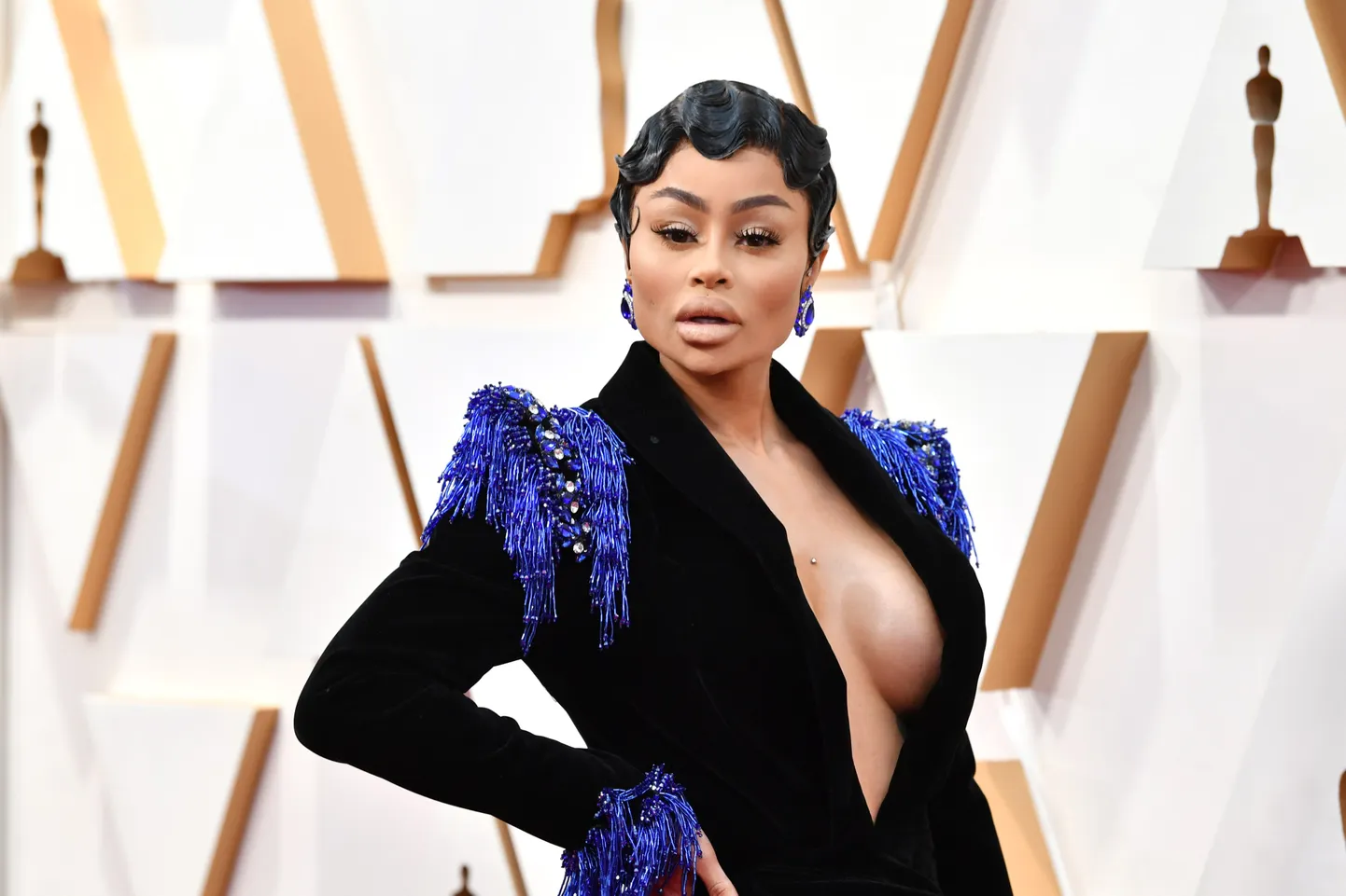 Modell Blac Chyna 92. Oscarite punasel vaibal 9. veebruaril 2020.