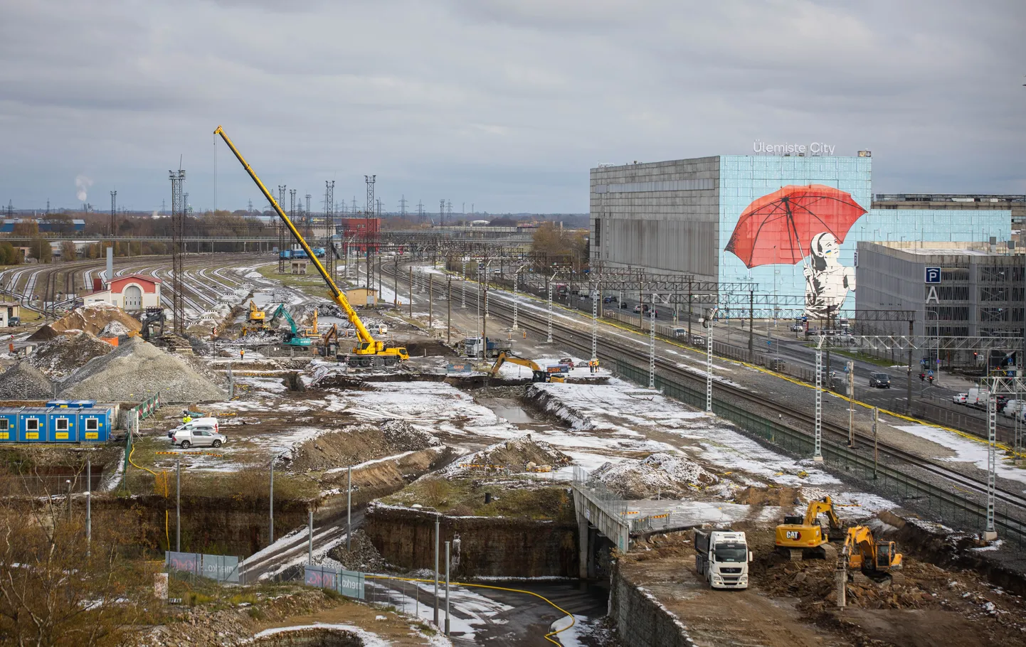 Rail Baltica Ülemiste terminali ehituse algus oktoobris 2023.