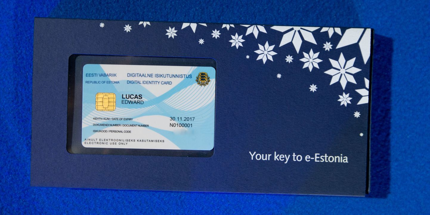 Eesti esimese e-residendi Edward Lucase kaart.
