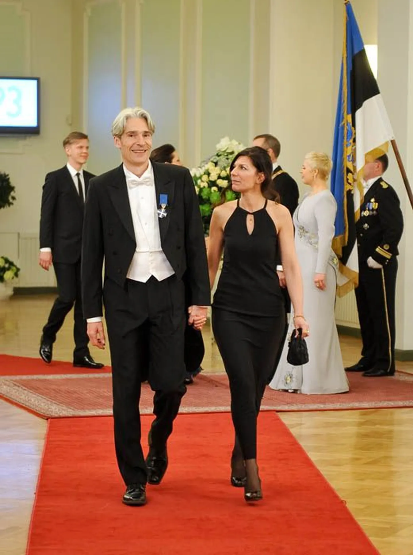 Mikko Fritze abikaasaga.