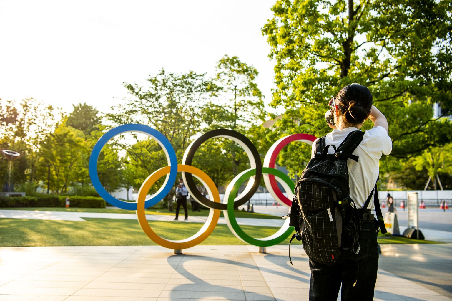 Olümpiarõngad Jaapani pealinnas Tokyos.