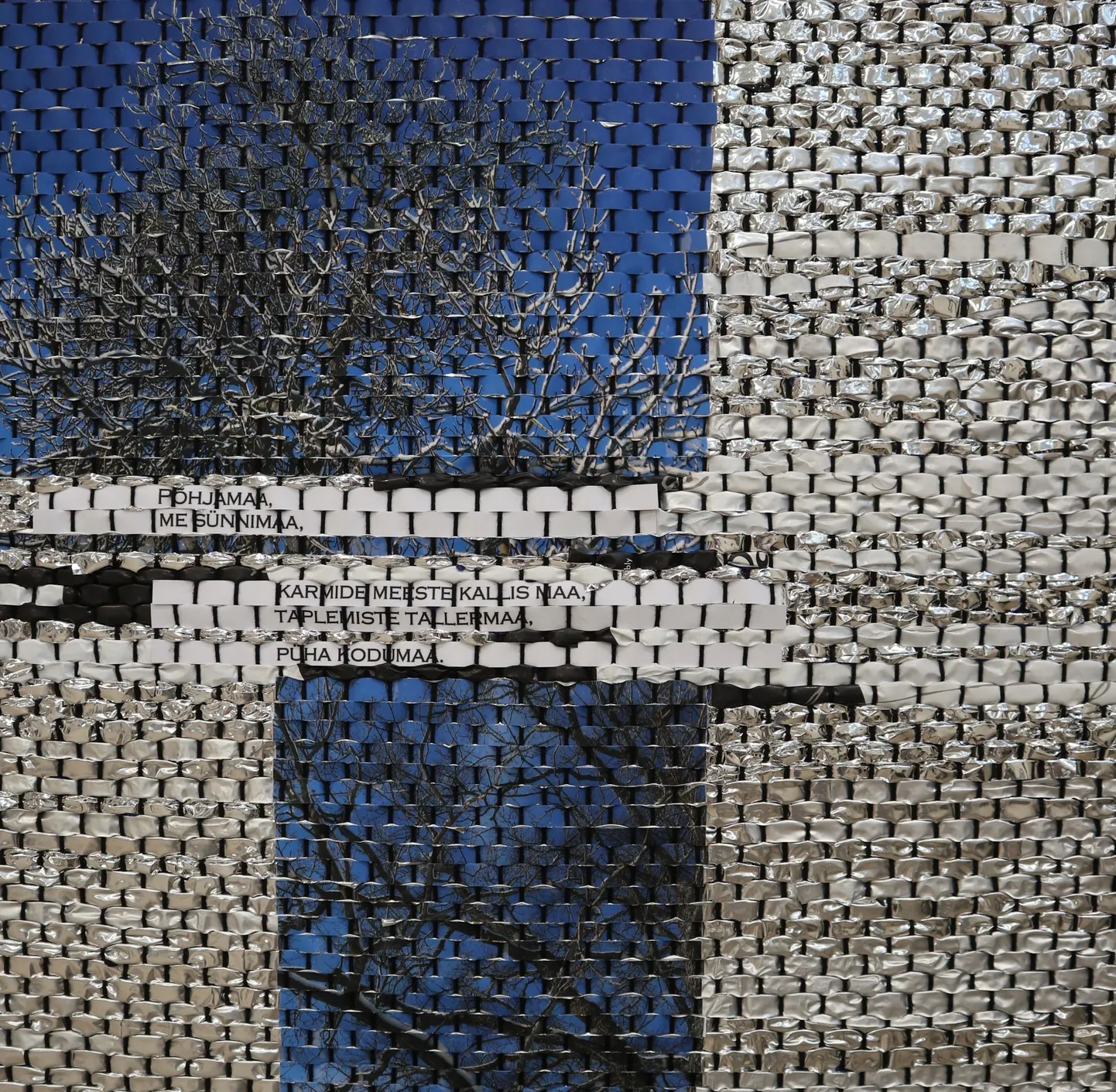 Elna Kaasiku isikunäitus "Ajamustrid". Detail teosest "Põhjamaa".