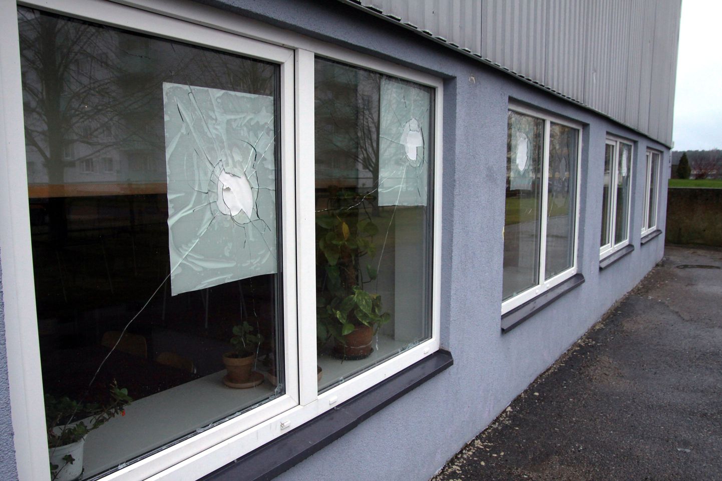Koidula-kooli kunstiklassi aknad visati kividega katki.