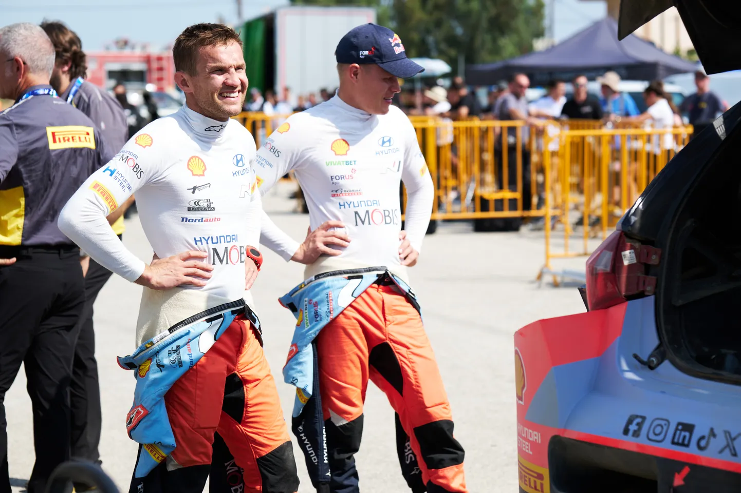 Ott Tänak (paremal) ja Martin Järveoja septembri hakul peetud Kreeka rallil.